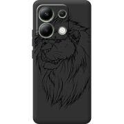 Черный чехол BoxFace Xiaomi Redmi Note 13 4G Lion