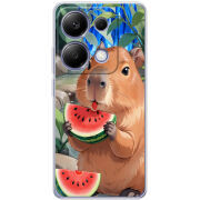 Чехол BoxFace Xiaomi Redmi Note 13 Pro 4G Капібара з кавуном