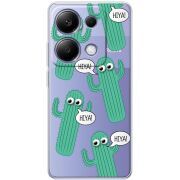 Прозрачный чехол BoxFace Xiaomi Redmi Note 13 Pro 4G с 3D-глазками HIYA