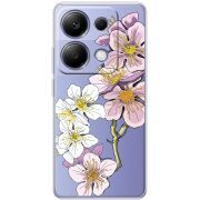 Прозрачный чехол BoxFace Xiaomi Redmi Note 13 Pro 4G Cherry Blossom