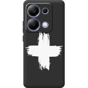 Черный чехол  BoxFace Xiaomi Redmi Note 13 Pro 4G Білий хрест ЗСУ