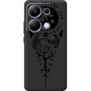 Черный чехол  BoxFace Xiaomi Redmi Note 13 Pro 4G Hugin and Munin