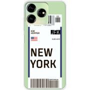 Прозрачный чехол BoxFace ZTE Blade V50 Design 4G Ticket New York