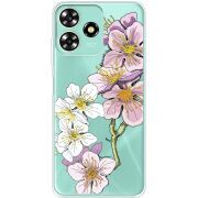 Прозрачный чехол BoxFace ZTE Blade A73 4G Cherry Blossom