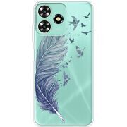 Прозрачный чехол BoxFace ZTE Blade A73 4G Feather