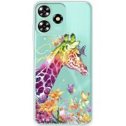 Прозрачный чехол BoxFace ZTE Blade A73 4G Colorful Giraffe