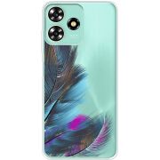 Прозрачный чехол BoxFace ZTE Blade A73 4G Feathers