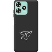 Черный чехол BoxFace ZTE Blade A73 4G Paper Plane