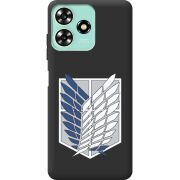 Черный чехол BoxFace ZTE Blade A73 4G Атака Титанов Крылья Свободы