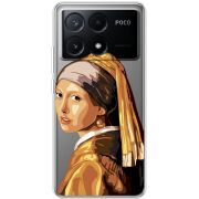 Прозрачный чехол BoxFace Xiaomi Poco X6 Pro 5G Девушка с жемчужной серёжкой