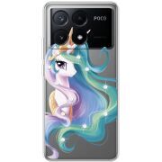 Чехол со стразами Xiaomi Poco X6 Pro 5G Unicorn Queen