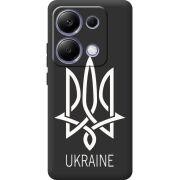Черный чехол BoxFace Poco M6 Pro Тризуб монограмма ukraine