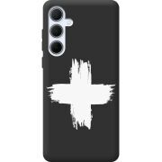 Черный чехол BoxFace Samsung Galaxy A35 5G (A356) Білий хрест ЗСУ