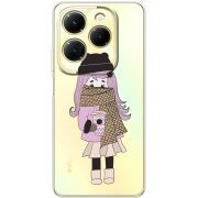 Прозрачный чехол BoxFace Infinix Hot 40 Winter Morning Girl