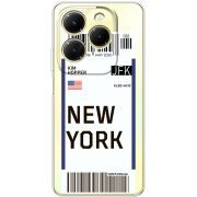 Прозрачный чехол BoxFace Infinix Hot 40 Ticket New York