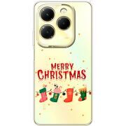 Прозрачный чехол BoxFace Infinix Hot 40 Merry Christmas