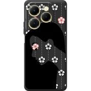 Черный чехол BoxFace Infinix Hot 40 Flower Hair