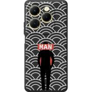 Черный чехол BoxFace Infinix Hot 40 Man Pattern