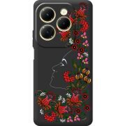 Черный чехол BoxFace Infinix Hot 40 3D Ukrainian Muse