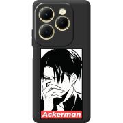 Черный чехол BoxFace Infinix Hot 40 Attack On Titan - Ackerman