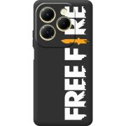 Черный чехол BoxFace Infinix Hot 40 Free Fire White Logo