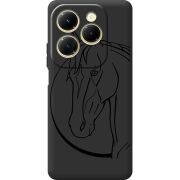 Черный чехол BoxFace Infinix Hot 40 Horse