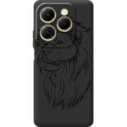 Черный чехол BoxFace Infinix Hot 40 Lion