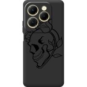 Черный чехол BoxFace Infinix Hot 40 Skull and Roses