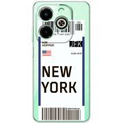 Прозрачный чехол BoxFace Infinix Hot 40i Ticket New York
