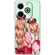 Прозрачный чехол BoxFace Infinix Hot 40i Mouse Girls