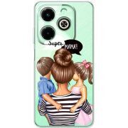 Прозрачный чехол BoxFace Infinix Hot 40i Super Mama