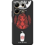 Черный чехол BoxFace Infinix Note 30 4G RedWhite Coffee