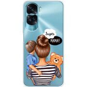 Прозрачный чехол BoxFace Huawei Honor 90 Lite Super Mama and Son