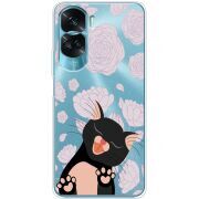 Прозрачный чехол BoxFace Huawei Honor 90 Lite Meow