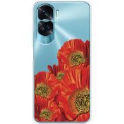 Прозрачный чехол BoxFace Huawei Honor 90 Lite Red Poppies