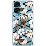Прозрачный чехол BoxFace Huawei Honor 90 Lite Cotton flowers