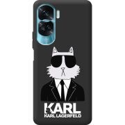 Черный чехол BoxFace Huawei Honor 90 Lite Cat in Black