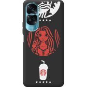 Черный чехол BoxFace Huawei Honor 90 Lite RedWhite Coffee