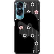 Черный чехол BoxFace Huawei Honor 90 Lite Flower Hair