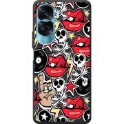 Черный чехол BoxFace Huawei Honor 90 Lite Rock Graffiti