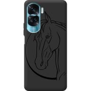 Черный чехол BoxFace Huawei Honor 90 Lite Horse