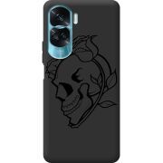 Черный чехол BoxFace Huawei Honor 90 Lite Skull and Roses