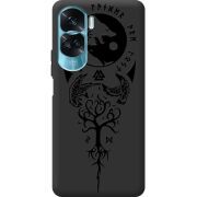 Черный чехол BoxFace Huawei Honor 90 Lite Hugin and Munin