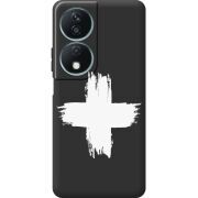 Черный чехол BoxFace Honor X7b Білий хрест ЗСУ