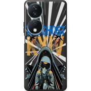 Черный чехол BoxFace Honor X7b Привид Києва в дії