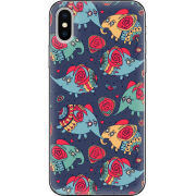 Чехол Uprint Apple iPhone X Flying Elephants