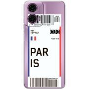 Прозрачный чехол BoxFace Motorola G24 Power Ticket Paris