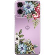 Прозрачный чехол BoxFace Motorola G24 Power Floral