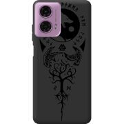 Черный чехол BoxFace Motorola G24 Power Hugin and Munin