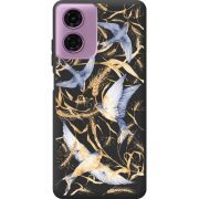 Черный чехол BoxFace Motorola G04 Ластівки